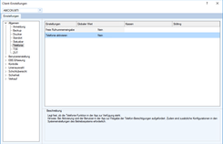 Telefonie in den Client-Einstellungen